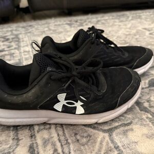Under Armour Black and White Running Shoes